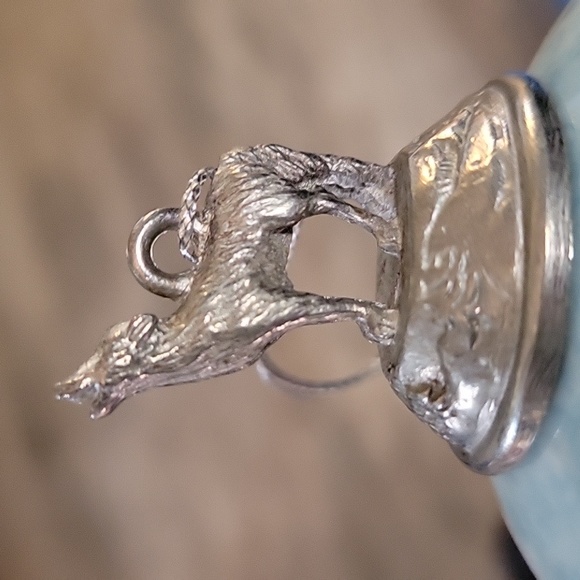 2 ~ The Bradford Editions 1997 WOLF Ornaments Black Knight Silver Scout VINTAGE - Picture 11 of 12